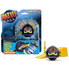 Battle Ballz: Training Pack - Ninjika - Weapon Wielding Toy Ninja, Rolling Colorful Ball Character, Training Ramp, Blow Your Lid Button, Kids 5+