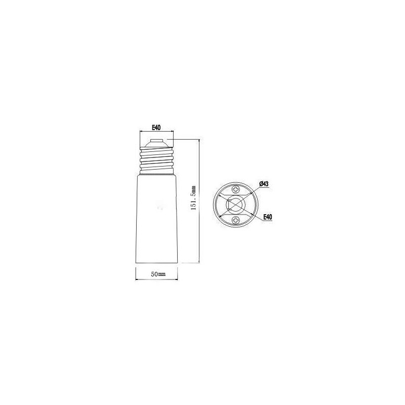 Mogul Socket Extender,TWDRTDD E39/E40 to E39/E40 Screw Mogul Base LED