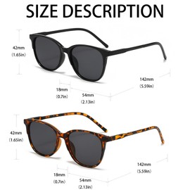 YcsRnn 2 Pairs Cat Eye Women's Sunglasses – Stylish Black & Leopard Print Frames, UV400 Protection, Trendy Ladies Shades for Fashion & Sun Safety