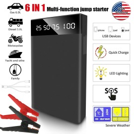 US 12V 20000mAh Mini Portable Car Jump Starter Power Booster Battery Charger