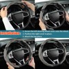 West Llama 3PCS Leather Auto Steering Wheel Cover, Snap on