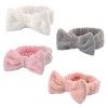 4 Pcs Bowknot Hair Bands, Spa Headband for Washing Face,
