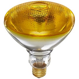 Satco S4426 100 Watt BR38 Incandescent 120 Volt Medium Base Light Bulb, Yellow