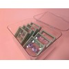 CHIJIANLAN Clear Acrylic Jewelry Display Box, Olive Green Frame, 16