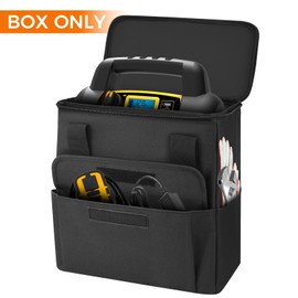 Incycall Car Jumper Starter Storage Bag Compatible with DEWALT DXAEJ14 & Power Inverter, Carrying Case Holder Container, Foldable Organizer with Pockets for Jump Starter, Air Pump（Box Only）