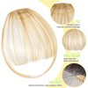 FELENDY Clip in Bangs Light Blonde Mix Bleach Blonde Fake