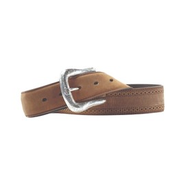 ARIAT Men's Distressed Leather Small Hole Trim Belt, Brown, 34