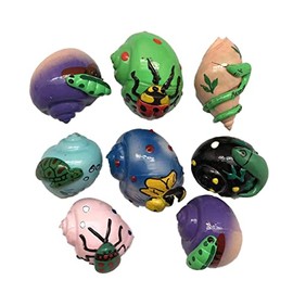 MMvolesy Creature Designs Hermit Crab Shells.Painted Hermit Crab Shells for Home Decorations and DIY Crafts 8PC(Approx 2" Inch)