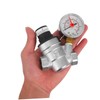 Operitacx Einstellbarer Wasserdruckregler Messing Für Wohnmobile Kompakter Druckminderer Mit Manometer