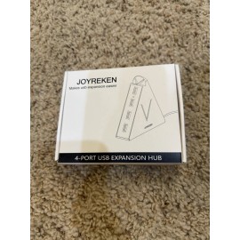 JoyReken USB 3.0 4-Port Hub – Black Splitter with 2ft Cable