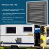 Metal Vent Cover, 6" x 6" Square Soffit Air Vent
