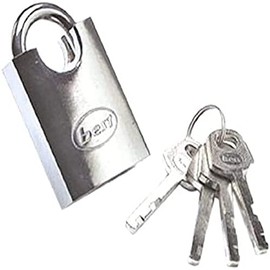 Merriway® BH01300 Chrome on Brass Padlock with Brass Mechanism, 50mm (2 inch)