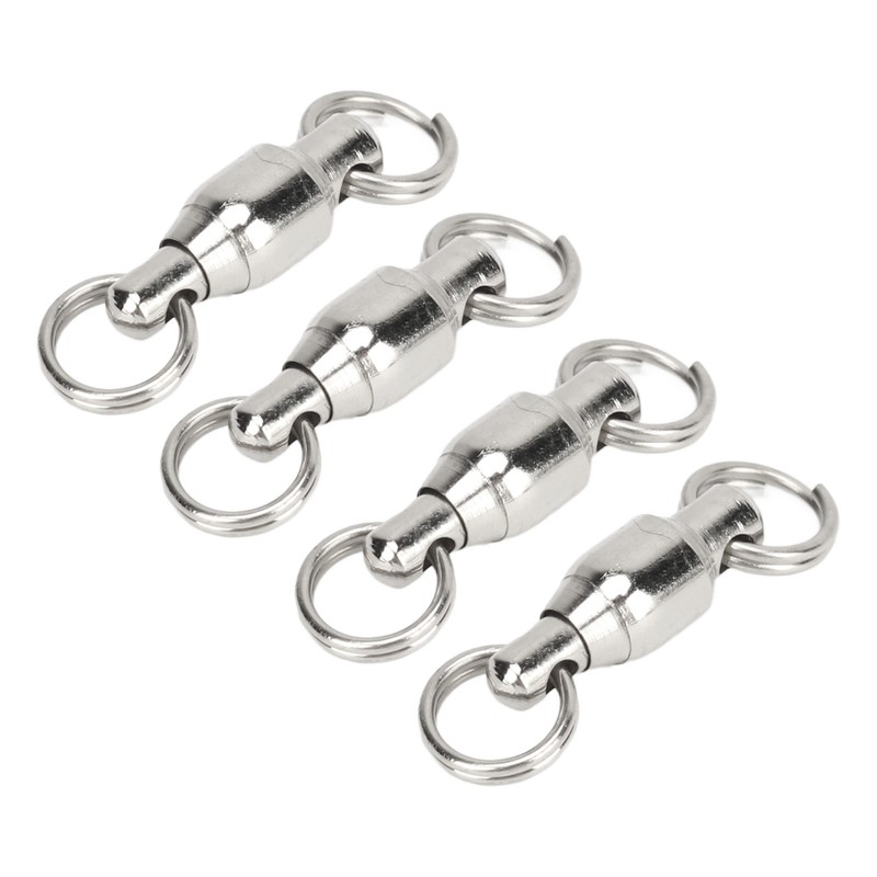 50pcs Ball Bearing Swivels Connector High Strength Stainless Steel Solid