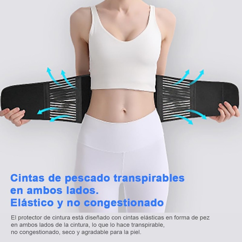 Soporte Lumbar para Hombres y Mujeres，Correa de soporte lumbar ajustable