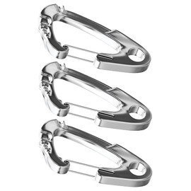 Mighty Paw Dog Tag Carabiner Clips - 3 Pack Strong Dog Clip - Weather Resistant & Easy to Clean Quick ID Holders - Easy Switch Pet Tags - Attach Keys or Poop Bag Holders - for All Size Collars
