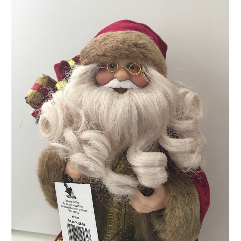 30cm Tree Top Santa or Free Standing Christmas Decoration -