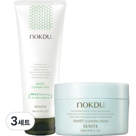 Senite Mung Bean Smart Cleansing Foam + Cleansing Cream Set 2 types, 3 sets / 세니떼 녹두 스마트 클렌징 폼 + 클렌징 크림 세트 2종, 3세트