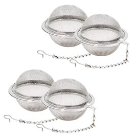 U Chef Infusores de Té, 4 piezas de bola de té de malla de acero inoxidable de 2.7", Infusor de té suelto de Acero Inoxidable, Filtro de té de bola, Filtro de té de malla fina reutilizable (Ch)
