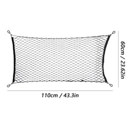 Boot Luggage Net, Car Luggage Net, Boot Net, Elastic Storage Mesh Car Luggage Net, for Most Vehicle Types with Storage Bag, Car, Van, SUV, etc., 60 x 110 cm