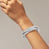 Xyulaan Silver Bangle Bracelets for Women, Chunky Stack Silver Plated