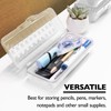 BAZIC Plastic Pencil Case 8" Storage Box, Clear Color, Hard