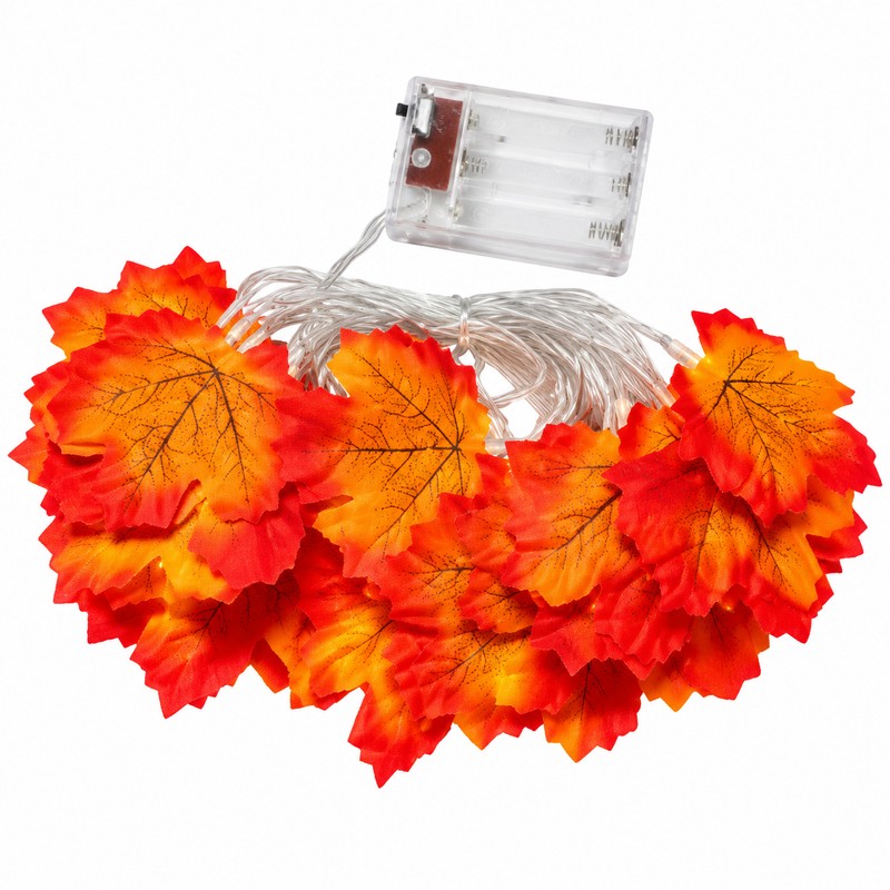 LED Maple Leaf String Lights – Autumn Leaf Garland Decoration