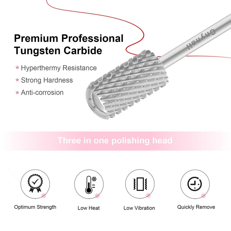 3/32" Large Barrel Smooth Round Top Tungsten Carbide Nail Drill