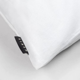 LINUM ANNABELL Cushion Cover 50x50 cm, 100% Cotton, Machine Washable, White