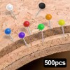 500Pcs Yellow Map Pins, 1/8 Inch Map Tacks, Round Ball