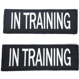 Leashboss Service Dog Patches for Harness | Velcro Patches for Dog Harness or Vest | Do Not Pet Patch, Dog in Training, Service Dog, Emotional Support | Removable Hook and Loop Embroidered Patches