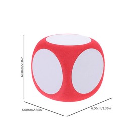 JOINPAYA Pack of 5 Foam Cubes for Labelling: Dry Wipe Dice for Teaching Wipe Clean Dice 6 cm Empty Cube Blocks for DIY Foam Blocks