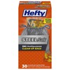 Hefty Steelsak Heavy Duty Large Trash Bags, Gray, Unscented, 39