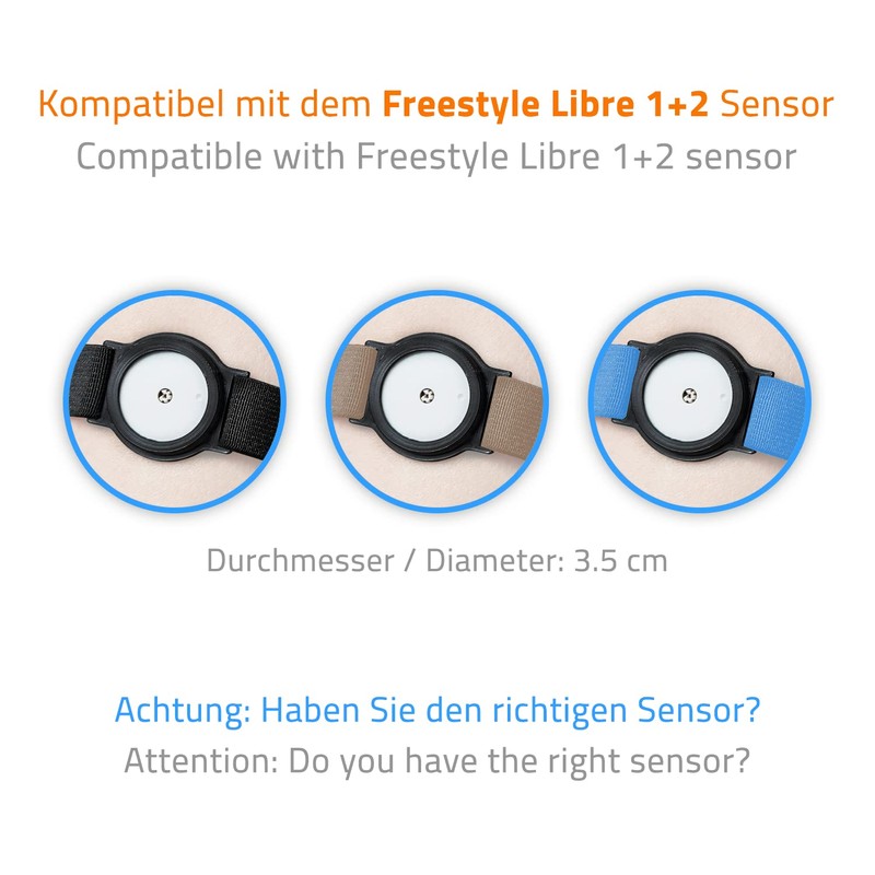 DiaBrothers Freestyle Libre 2 Fixation Strap Holder with Adjustable Bracelet