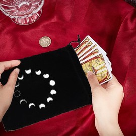 Tarot Card Pouch, 4.72x7.09 Inches Velvet Tarot Deck Organization Case, Multifunctional Storage Case for Boys, Girls, Teens, Workers, Adults, Women, Men, Diviners