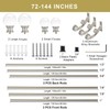 Double Curtain Rods 72-144 Inches, Heavy Duty Telescoping Drapery Rod