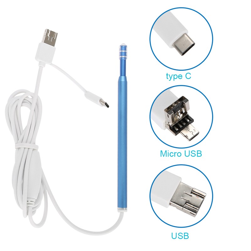 3 IN 1 USB Visual Earpick 1.3 Million Camera Endoscope