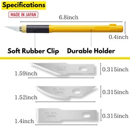 Exacto Knife 157B & Crafts Cutting Mat A5(8"x6"), Hobby Knife Set with 6 Spare Art Blades, Self-Healing & Cute Liberty Cat Papercut Templates