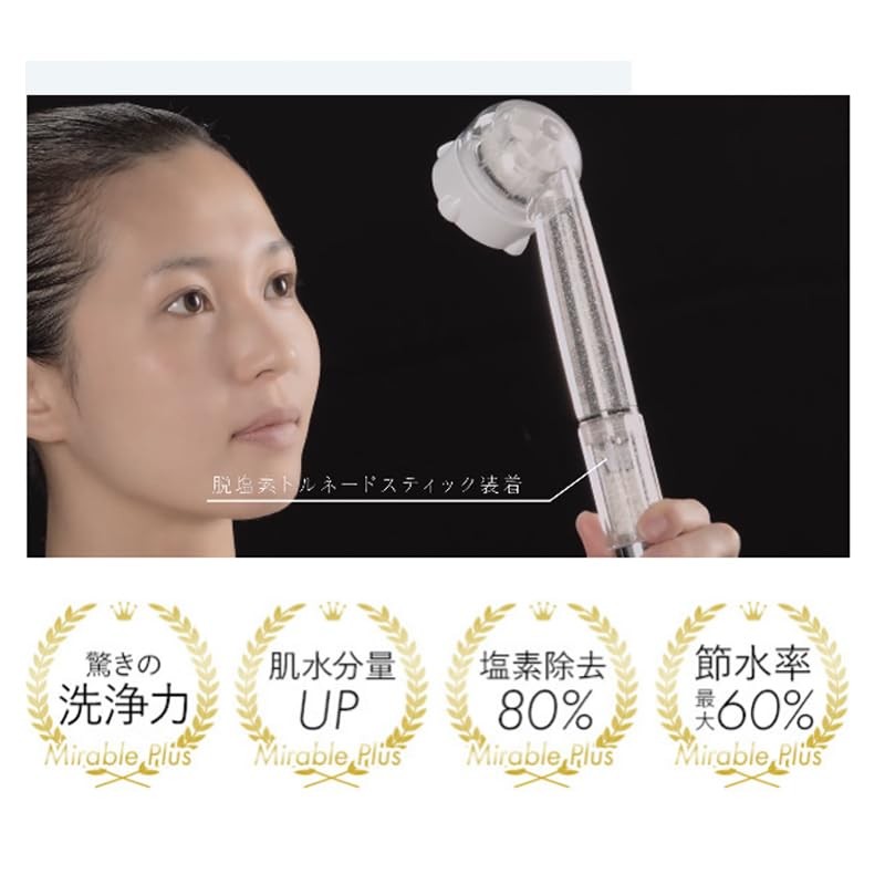 Mirable Plus Shower Head, Ultra Fine Bubble Beauty Shower Head