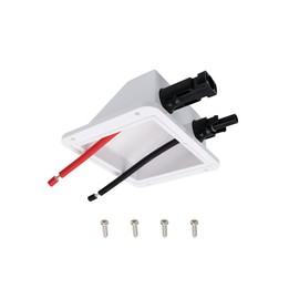 SayHome Roof Feed-Out, ABS Double Cable Guide with 0.33ft 10awg Solar Cable, Solar Roof Feeding, IP68 UV Resistance for Motorhome, Boat, Caravan, Marine