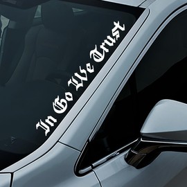 XTRAYXRAY in God We Trust Windshield Banner Sticker Car Decal Window Bumper Decal Sticker Suitable for Cars, Trucks