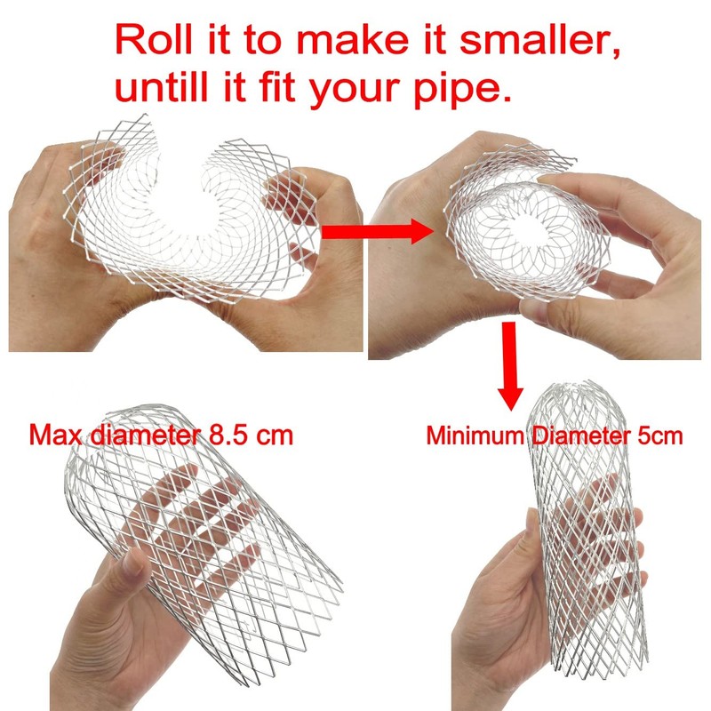JZK 4X Flexible Split Metal mesh Gutter Guards fit Round
