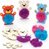 Baker Ross Love Bear Pom Pom Craft Set Made of