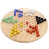 WE Games Solid Wood Chinese Checkers Set with Glass Marbles