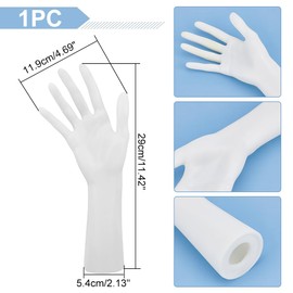 PH PandaHall Ring Bracelet Display Stands, Hand Jewellery Display Holder White Mannequin Hands Smooth Female Hand Model for Jewellery Showcase Stand, Home Store Organization, 11.9x5.4x29cm