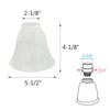 Aspen Creative 23044-4A Transitional Alabaster Bell Shape Ceiling Fan Glass