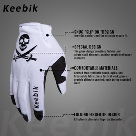 Skeleton Motorcycle Gloves for Men&Women,Cycling Glove Breathable Dirtbike Glove for ATV MTB Motorbike Motocross Racing
