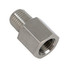 Pysrych 304 Stainless Steel Forged Pipe Fitting Converter Adapter Metric Female M20*1.5 x 1/4" NPT Male 2000psi (1 Pc)