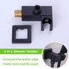 Wall Union with Hand Shower Holder, Angle Simple Brass Wall