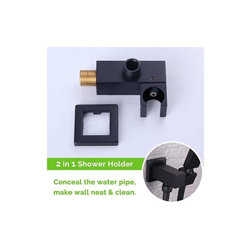 Wall Union with Hand Shower Holder, Angle Simple Brass Wall