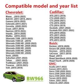 BW966 cabin air filter for Enclave, Envision, Blazer, Camaro, Colorado, Cruze, Equinox, Impala, Malibu, Silverado, Traverse, Acadia, Canyon, Sierra, Terrain, Yukon, XTS, XT4, 5, 6, CT4, 5, 6, CTS